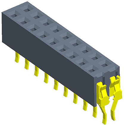 2.00mmFemale Header  Dual Row  splint type